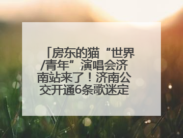 房东的猫“世界/青年”演唱会济南站来了！济南公交开通6条歌迷定制专线