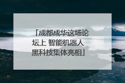 成都成华这场论坛上 智能机器人黑科技集体亮相