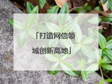 打造网信领域创新高地