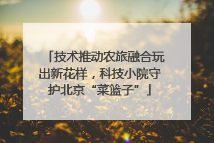技术推动农旅融合玩出新花样，科技小院守护北京“菜篮子”