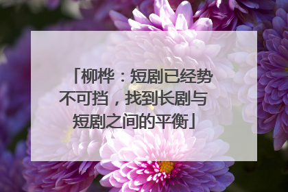 柳桦：短剧已经势不可挡，找到长剧与短剧之间的平衡