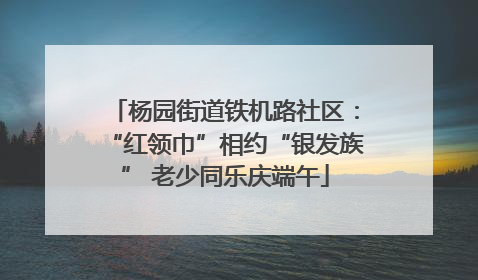 杨园街道铁机路社区：“红领巾”相约“银发族” 老少同乐庆端午