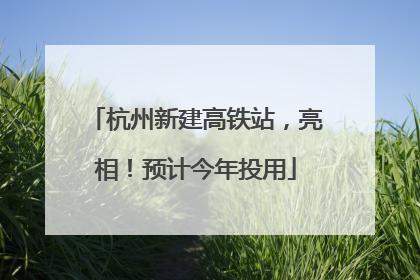 杭州新建高铁站，亮相！预计今年投用