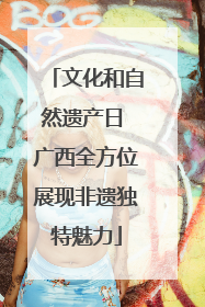 文化和自然遗产日 广西全方位展现非遗独特魅力