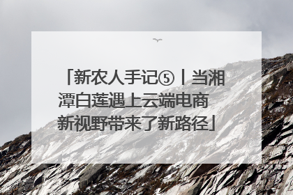 新农人手记⑤丨当湘潭白莲遇上云端电商 新视野带来了新路径
