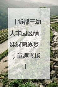 新都三幼大丰园区萌娃绿茵逐梦，童趣飞扬