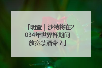 明查｜沙特将在2034年世界杯期间放宽禁酒令？