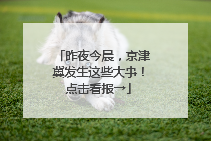 昨夜今晨，京津冀发生这些大事！点击看报→