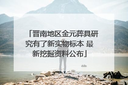 晋南地区金元葬具研究有了新实物标本 最新挖掘资料公布