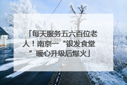 每天服务五六百位老人！南京一“银发食堂”暖心升级后爆火