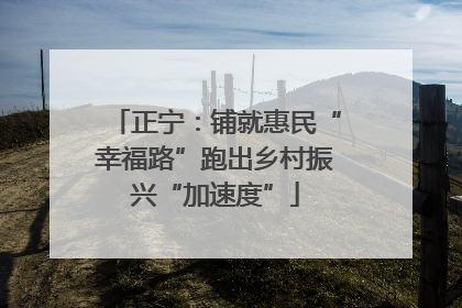 正宁：铺就惠民“幸福路”跑出乡村振兴“加速度”