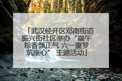 武汉经开区邓南街道振兴街社区举办“端午粽香飘正气 六一童梦筑廉心” 主题活动