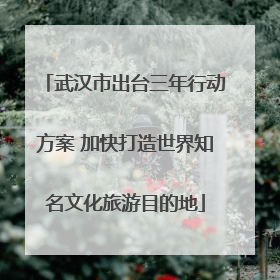 武汉市出台三年行动方案 加快打造世界知名文化旅游目的地