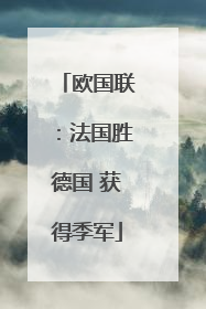 欧国联：法国胜德国 获得季军