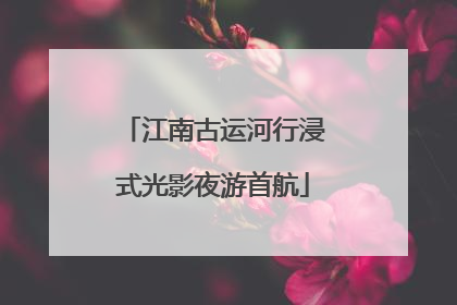 江南古运河行浸式光影夜游首航