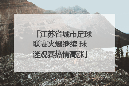 江苏省城市足球联赛火爆继续 球迷观赛热情高涨