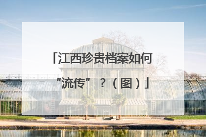 江西珍贵档案如何“流传”？（图）
