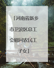 河南省新乡市卫滨区总工会慰问农民工子女