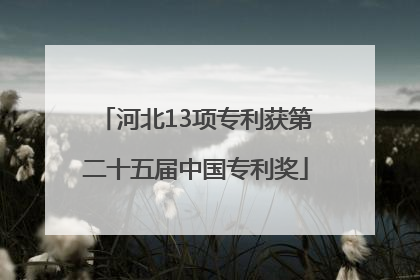 河北13项专利获第二十五届中国专利奖