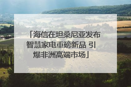 海信在坦桑尼亚发布智慧家电重磅新品 引爆非洲高端市场