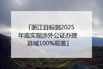 浙江目标到2025年底实现涉外公证办理县域100%覆盖