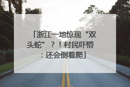 浙江一地惊现“双头蛇”？！村民吓懵：还会倒着爬