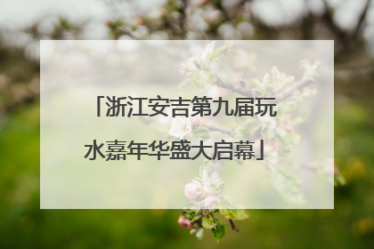 浙江安吉第九届玩水嘉年华盛大启幕