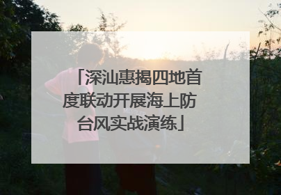 深汕惠揭四地首度联动开展海上防台风实战演练