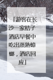游客在长沙一家桔子酒店早餐中吃出蒸熟蟑螂，酒店回应