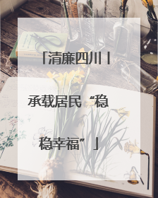 清廉四川丨承载居民“稳稳幸福”