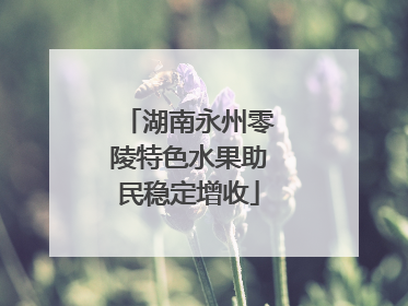 湖南永州零陵特色水果助民稳定增收