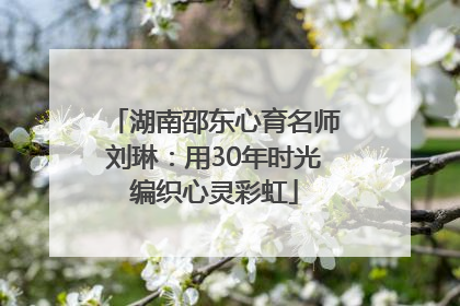 湖南邵东心育名师刘琳：用30年时光编织心灵彩虹