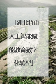 湖北竹山人工智能赋能教育数字化转型