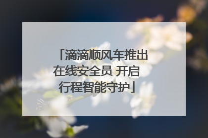 滴滴顺风车推出在线安全员 开启行程智能守护