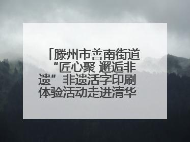 滕州市善南街道“匠心聚 邂逅非遗”非遗活字印刷体验活动走进清华园小学