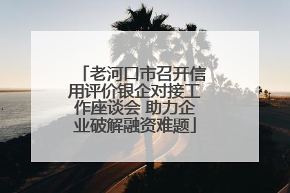 老河口市召开信用评价银企对接工作座谈会 助力企业破解融资难题