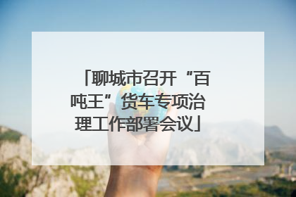 聊城市召开“百吨王”货车专项治理工作部署会议