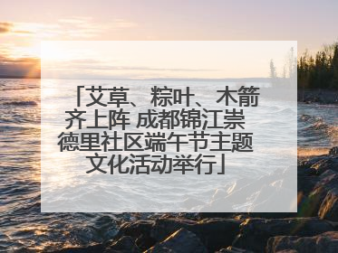 艾草、粽叶、木箭齐上阵 成都锦江崇德里社区端午节主题文化活动举行