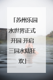 苏州乐园水世界正式开园 开启三园水陆狂欢