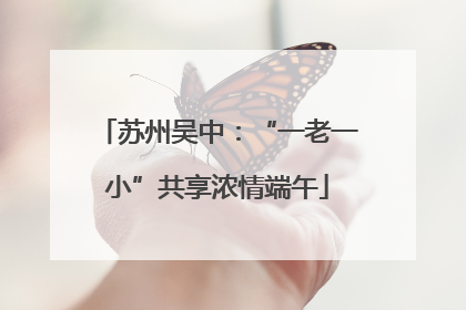 苏州吴中：“一老一小”共享浓情端午