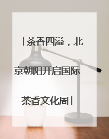茶香四溢，北京朝阳开启国际茶香文化周