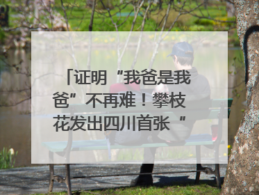 证明“我爸是我爸”不再难！攀枝花发出四川首张“户籍人口直系亲属关系谱”