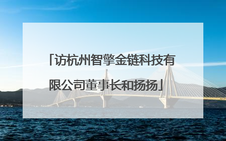 访杭州智擎金链科技有限公司董事长和扬扬