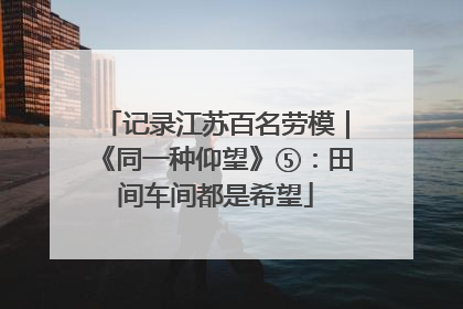 记录江苏百名劳模｜《同一种仰望》⑤：田间车间都是希望