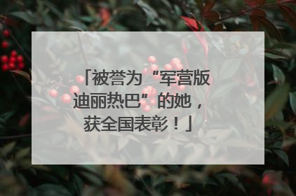 被誉为“军营版迪丽热巴”的她，获全国表彰！