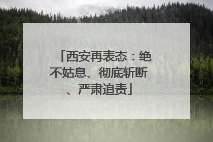 西安再表态：绝不姑息、彻底斩断、严肃追责