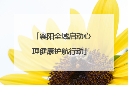 襄阳全域启动心理健康护航行动