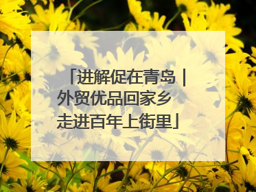 进解促在青岛｜外贸优品回家乡 走进百年上街里