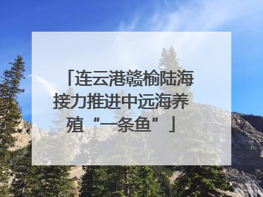 连云港赣榆陆海接力推进中远海养殖“一条鱼”