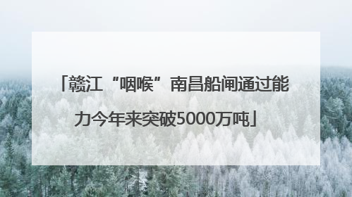 赣江“咽喉”南昌船闸通过能力今年来突破5000万吨
